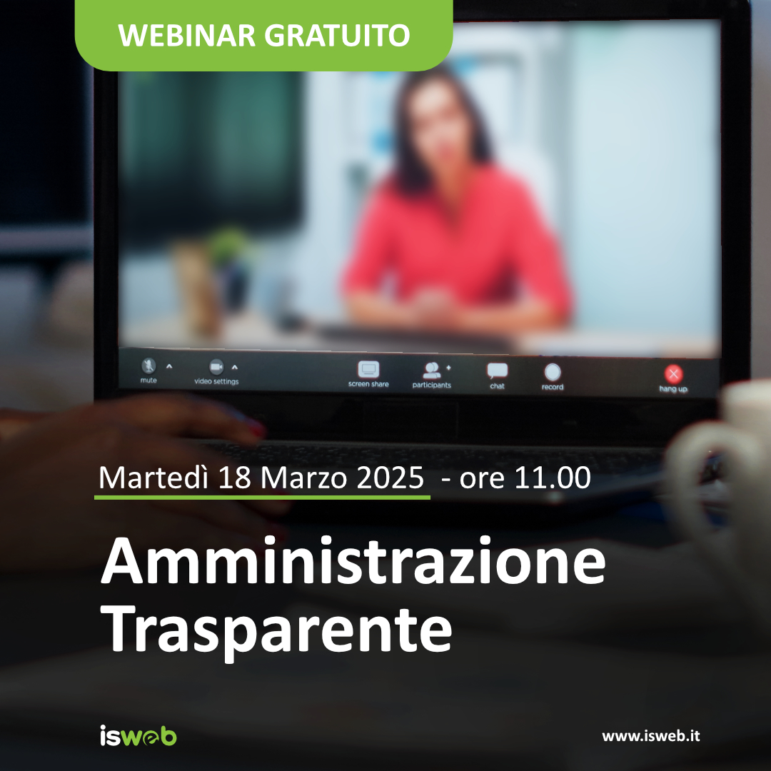 Webinar Gratuito 18 marzo 2025: novità normative e guida gperativa per l'Amministrazione Trasparente